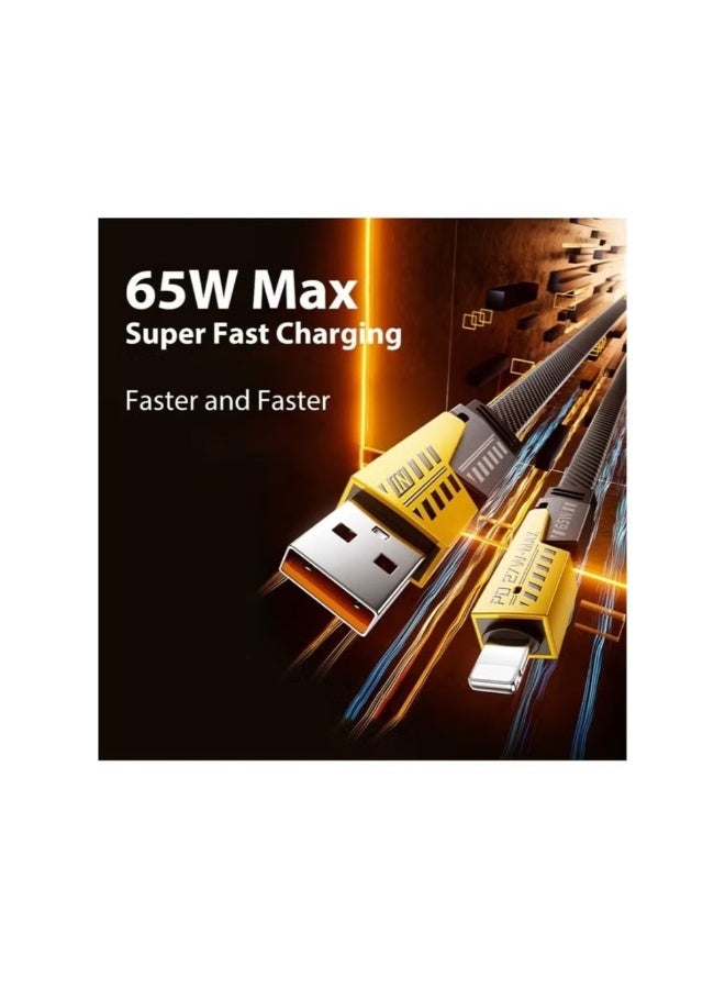 كابل شحن متعدد 4 في 1، 120 سم [65 واط] شحن سريع - آيفون 16/15/14/13 برو ماكس، إيربودز، ساعة آبل، آيباد، ماك بوك، سامسونج S24/S23/S22 وجوجل (2 متر) - Image 5